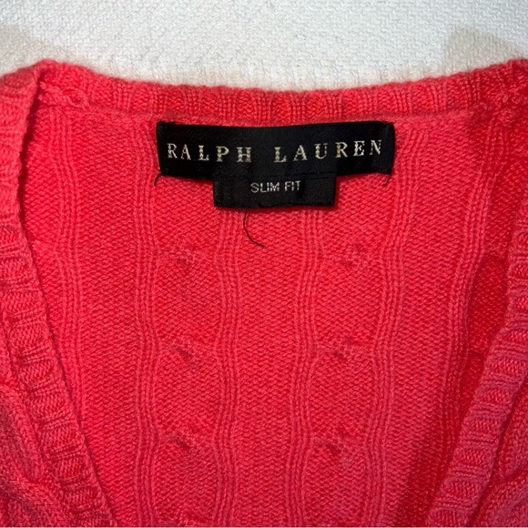 Ralph Lauren Black Label Cashmere Sweater Women's Small Slim Fit Cable Knit - Picture 4 of 8